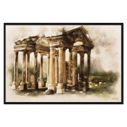  Obraz olejny ręcznie malowany na płótnie 63x93cm Rzymskie ruiny