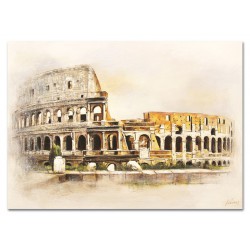  Obraz olejny ręcznie malowany na płótnie do salonu rzymskie Koloseum ruiny