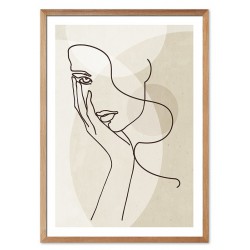  Obraz z kobietą w zadumie 53x73cm Obraz na płótnie w ramie