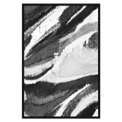  Obraz ręcznie malowany na płótnie czarno-biały 63x93cm mgła