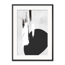  Obraz do salonu 31x41cm plakat czarno-biały księżyc