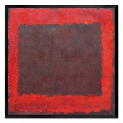  Obraz ręcznie malowany na płótnie 63x63cm czerwony kwadrat Abstrakcja do wnętrz nowoczesnych