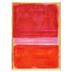  Obraz ręcznie malowany na płótnie 53x73cm czerwona Abstrakcja do wnętrz nowoczesnych