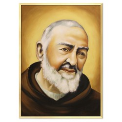 Obraz z ojcem Pio 53x73cm malowany na płótnie olejny
