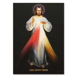  Obraz Jezu Ufam Tobie 50x70cm obraz ręcznie malowany na płótnie