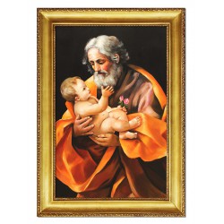  Obraz św. Józefa z małym Jezusem 75x105cm Obraz ręcznie malowany na płótnie