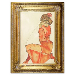  Dama w czerwieni 90x120cm obraz ręcznie malowany na płótnie