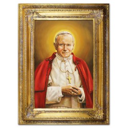  Obraz Jana Pawła II papieża 90x120 cm obraz ręcznie malowany na płótnie