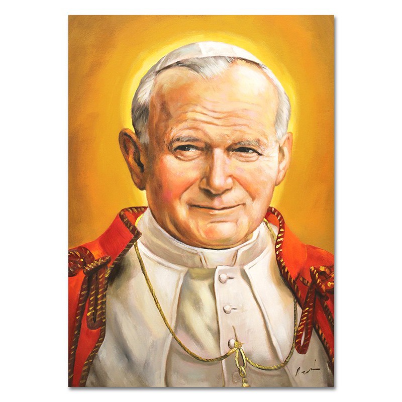  Obraz Jana Pawła II papieża 50x70 cm obraz ręcznie malowany na płótnie