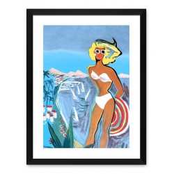  Kobieta na plaży 33x43cm Obraz na płótnie