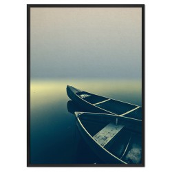  Obraz na płótnie 53x73cm łodzie na spokojnym morzu