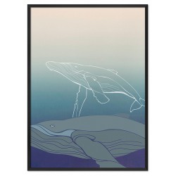  Obraz na płótnie 53x73cm delfiny