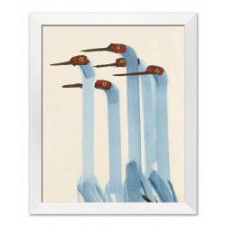  Obraz na płótnie 23x28cm niebieskie pelikany