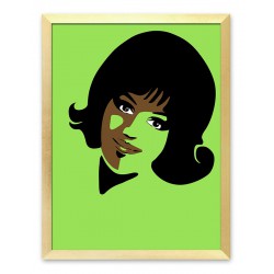  Kobieta 33x43cm Obraz na płótnie zielony