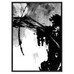  Obraz ręcznie malowany na płótnie czarno-biały 53x73cm Miasto Abstrakcja