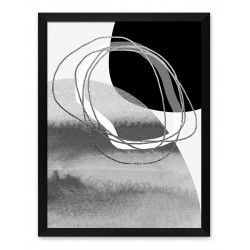  Obraz na płótnie czarno-biały 33x43cm Kosmos Abstrakcja