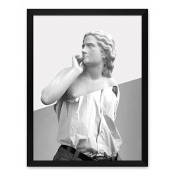  Obraz na płótnie 43x53cm Posąg grecki plakat czarno biały