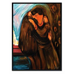  Obraz malowany Edvard Munch Pocałunek 53x73cm kopia