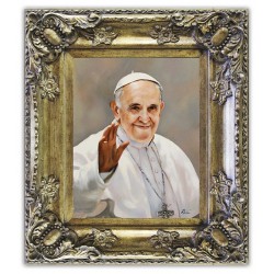  Obraz z papieżem Franciszkiem 70x80 cm obraz olejny na płótnie w ramie