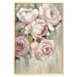  Obraz ręcznie malowany na płótnie 63x93cm bukiet róż