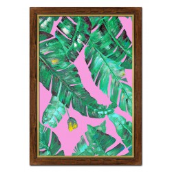  Obraz ręcznie malowany na płótnie 72x102cm zielone liście