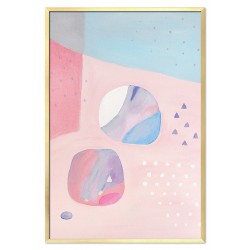  Obraz ręcznie malowany na płótnie 63x93cm różowa abstrakcja