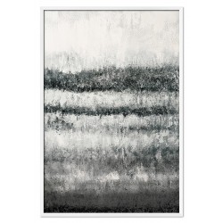  Obraz ręcznie malowany czarno-biały 63x93cm Szara mgła
