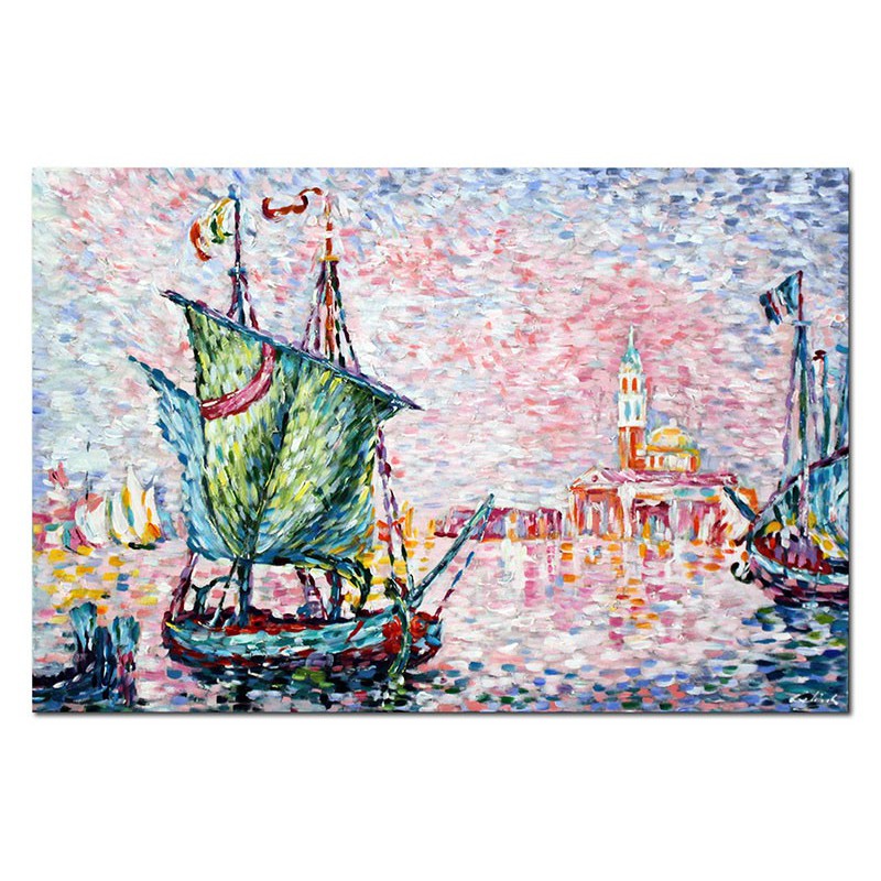  Obraz olejny ręcznie malowany 60x90 cm Paul Signac The Pink Cloud