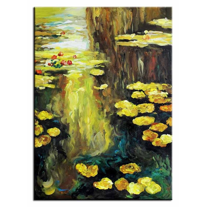  Obraz olejny ręcznie malowany Claude Monet Nenufary kopia 60x90cm