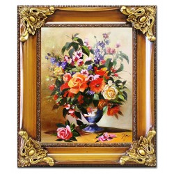  Obraz olejny ręcznie malowany Kwiaty 65x75cm
