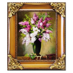  Obraz olejny ręcznie malowany Kwiaty 65x75cm