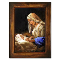  Obraz olejny ręcznie malowany z Maryją 86x116cm