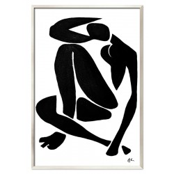  Obraz ręcznie malowany na płótnie czarno biały 63x93cm Henri Matisse kopia Kobieta