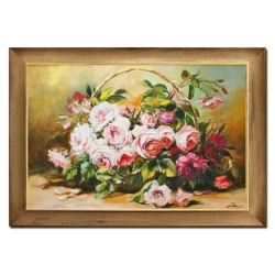 Obraz olejny ręcznie malowany Kwiaty 75x105cm