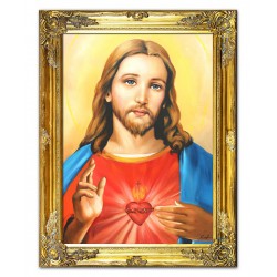  Obraz z Jezusem Chrystusem 64x84cm Obraz ręcznie malowany na płótnie