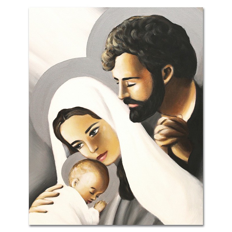  Obraz Świętej Rodziny na ślub 40x50cm malowany na płótnie olejny