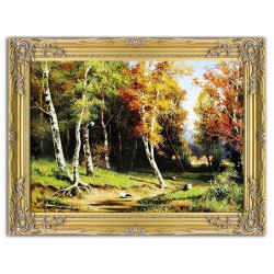  Krajobraz leśna polana ręcznie malowany na płótnie 64x84cm