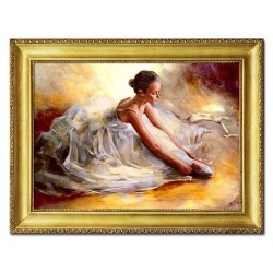  Obraz olejny ręcznie malowany 84x64cm Baletnica