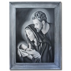  Obraz Świętej Rodziny na ślub 64x84 cm malowany na płótnie olejny