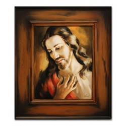  Obraz z Jezusem Chrystusem 66x76cm obraz ręcznie malowany na płótnie