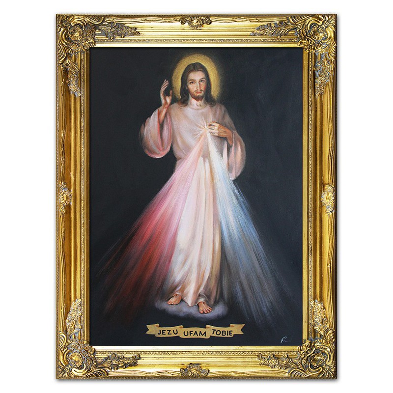  Obraz z Jezusem Chrystusem 64x86cm obraz ręcznie malowany na płótnie