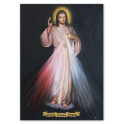  Obraz z Jezusem Chrystusem 50x70cm obraz ręcznie malowany na płótnie