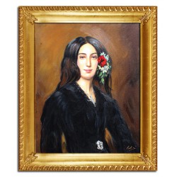 Obraz olejny ręcznie malowany 54x64 Portret George Sand
