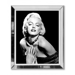  Obraz w lustrzanej ramie czarno biały 51x61cm Marilyn Monroe