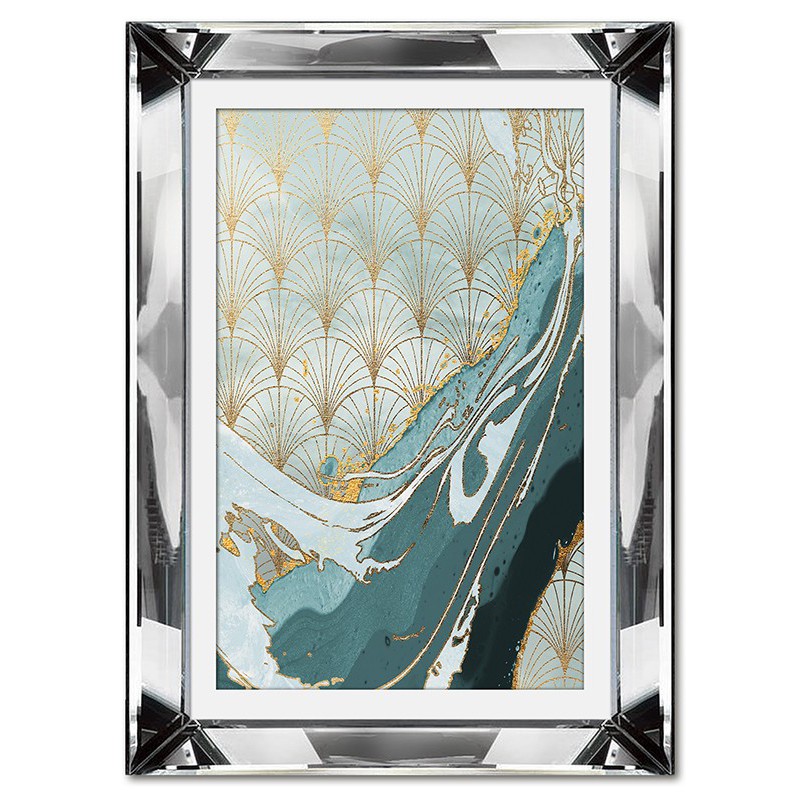  Obraz w lustrzanej ramie 31x41cm Morskie fale
