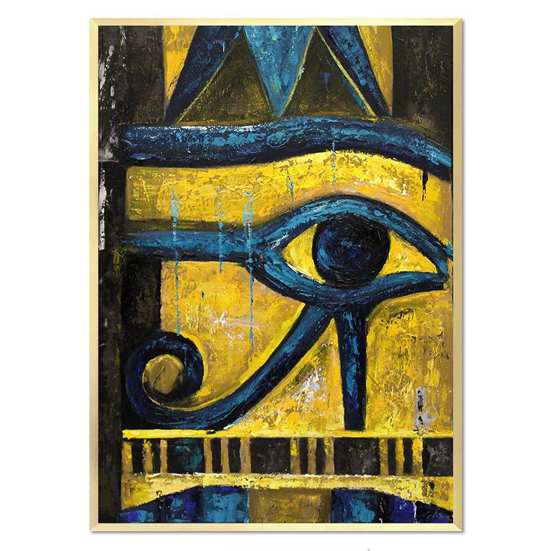  Obraz olejny ręcznie malowany 53x73cm Oko Horusa