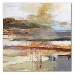 Obraz olejny ręcznie malowany 120x120cm Rdzawy deszcz