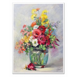  Obraz olejny ręcznie malowany Kwiaty 53x73cm