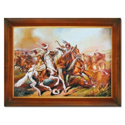  Obraz olejny ręcznie malowany Juliusz Kossak Taniec tatarski kopia