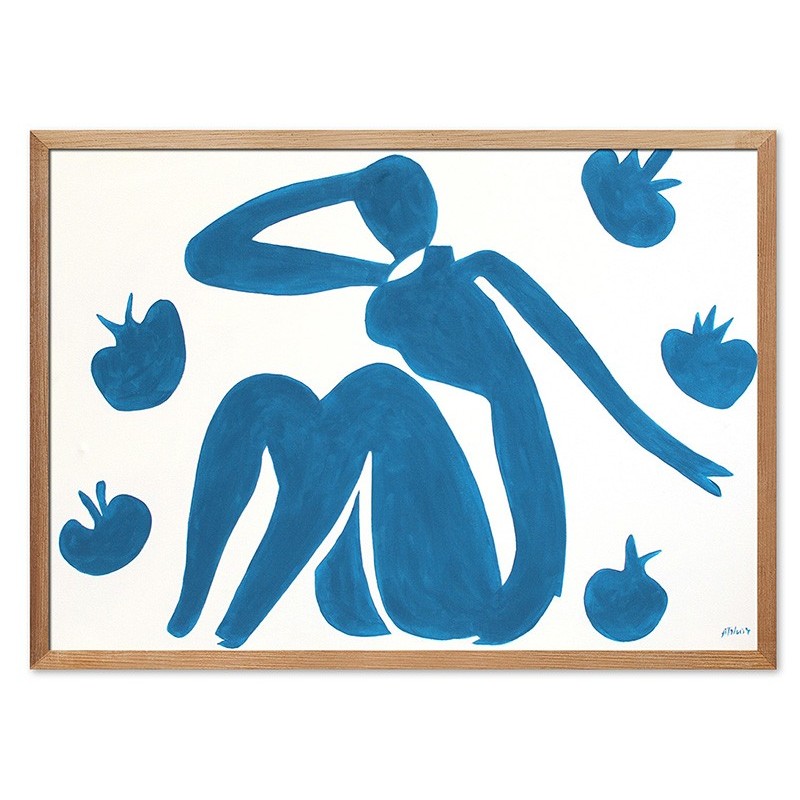  Obraz olejny ręcznie malowany Henri Matisse Niebieska Postać kopia 53x73cm